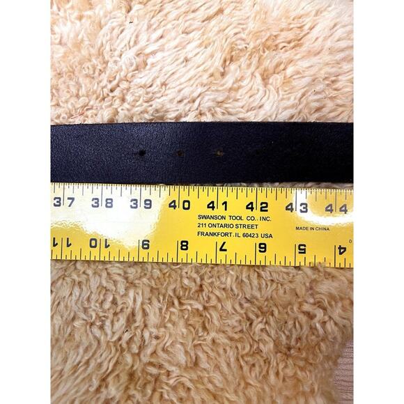 Lee Cowboy Brown Leather Belt With Oval Metal Buckle Made In Italy - Picture 11 of 16